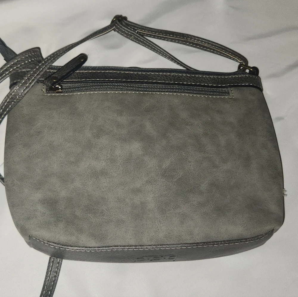 BOC‎ Gray Southerland Quilt Mini Handbag Purse Adjustable Strap